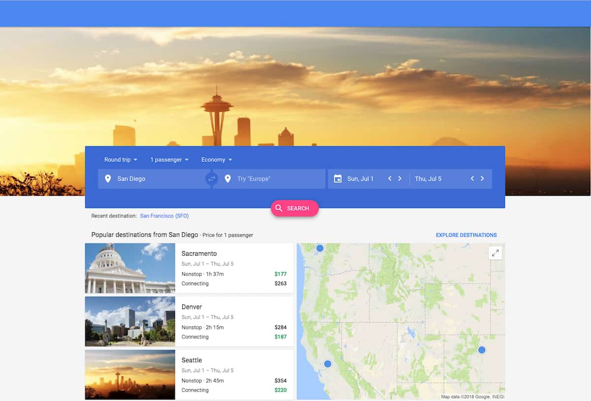 Google Flights is one of the fastest and easiest websites to find cheap flights