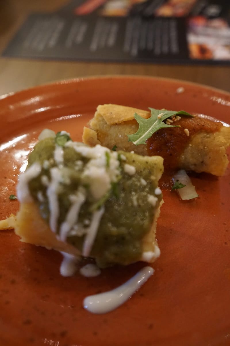 Mary's Duck Taquitos that will have you rethinking taquitos are kids' food or a pregame snack. | Rick Bayless | Red O La Jolla | Where to eat in San Diego | Mexican restaurant | TravelingWellForLess.com
