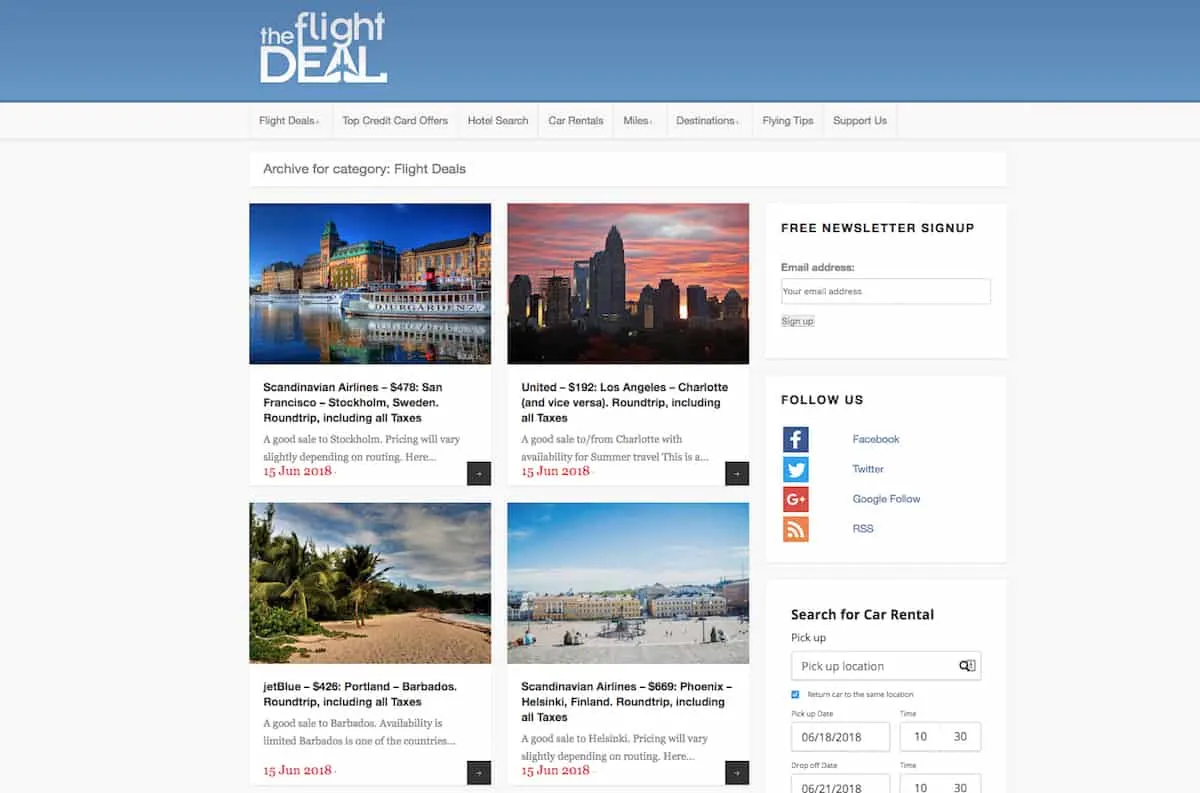 If you're an impulse buyer, you'll love the Flight Deal. The team at the Flight Deal writes code to scrape airline sites and find interesting airline ticket deals.