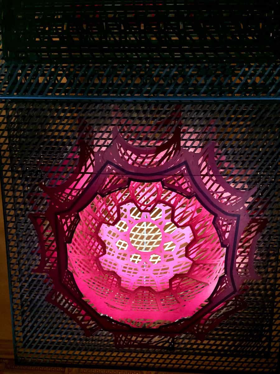 Parallax Gap, a suspended ceiling made of fabric using a 3D printer on exhibit at the Renwick Gallery | What to do in Washington, DC | museums | modern art | TravelingWellForLess.com