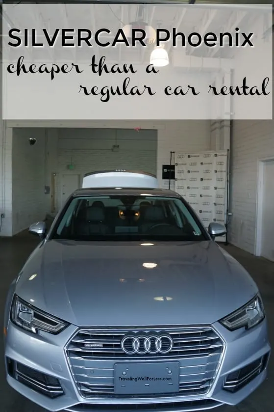 Who knew Silvercar Phoenix was cheaper than a regular rental? An Audi A4 is a luxury car so you'd think it would be more expensive than an economy car from Budget. But nope, Silvercar was cheaper than any of the car rental companies, including Costco. Click to find out how to get a pay less when you rent from Silvercar. #travel #travelhack #traveltips #silvercar https://www.travelingwellforless.com