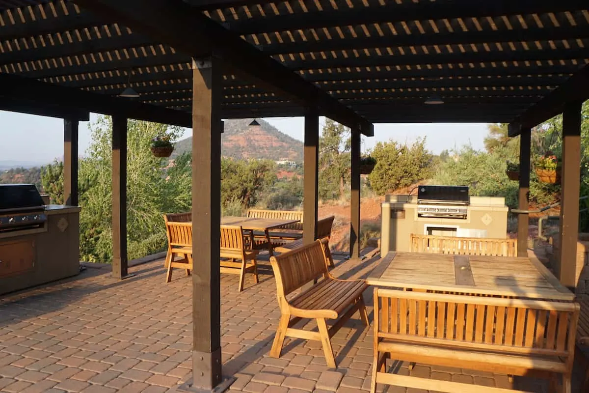 The other BBQ area is by the fire pit at the 2000 building.