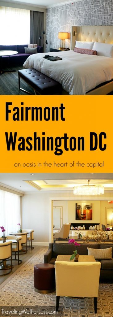 Whether you're in town for business or vacation, you should stay at the Fairmont Washington DC. It's one of several affordable luxury Washington DC hotels. With easy access to the Foggy Bottom Metro and the DC Circulator, it's a great base for exploring the city. +++++++++ | Fairmont Washington DC | Fairmont Gold | luxury hotel | where to stay in Washington DC | TravelingWellForLess.com