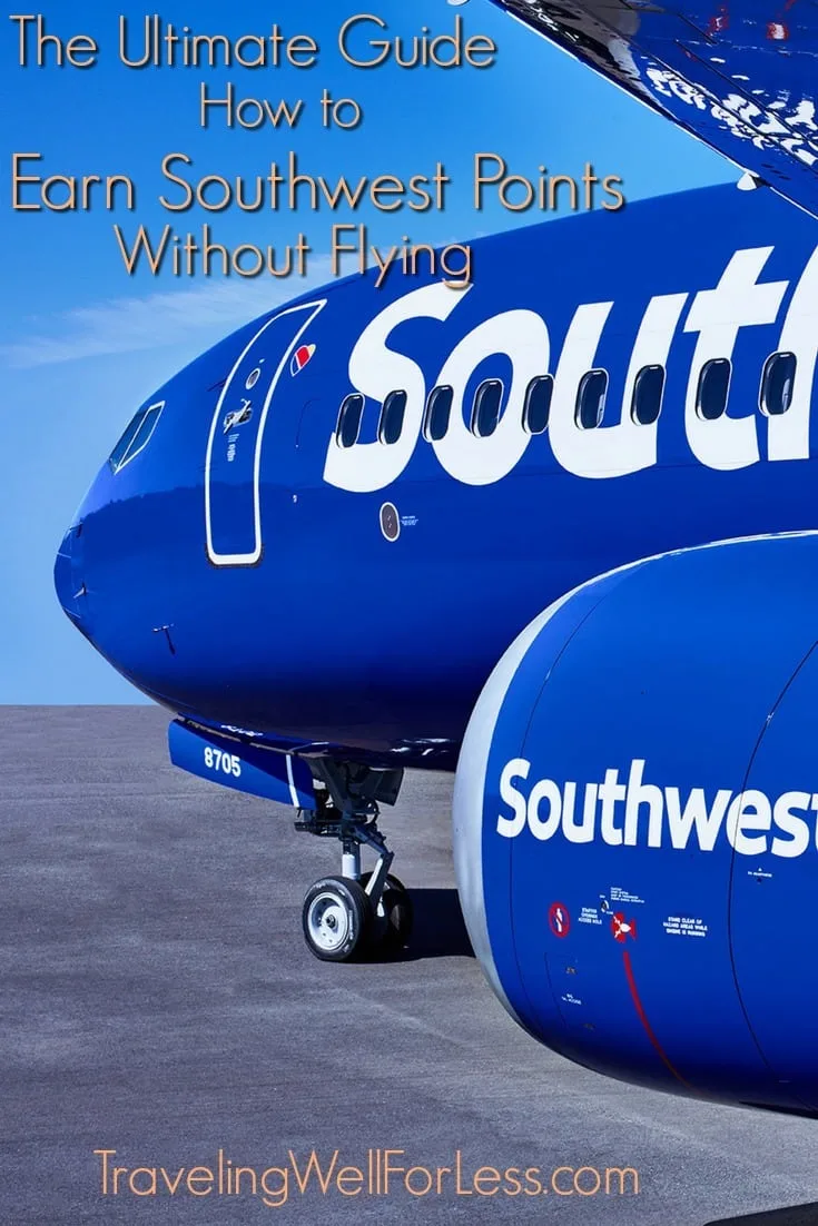 There are so many ways to earn Southwest points. Our Ultimate Guide on how to earn Southwest points without flying helps you earn points without getting on a plane or leaving the house! | Photo courtesy: Southwest Airlines | how to earn Southwest points without flying | travel hacking | miles and points | TravelingWellForLess.com