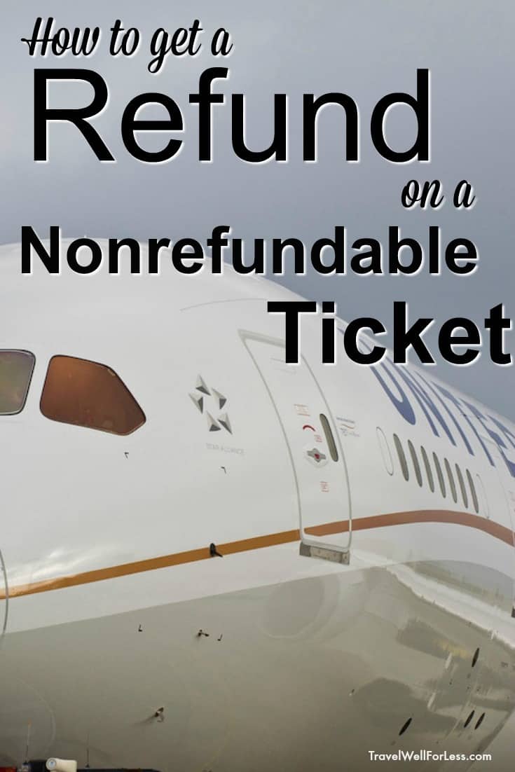 chase dispute charge nonrefundable flight