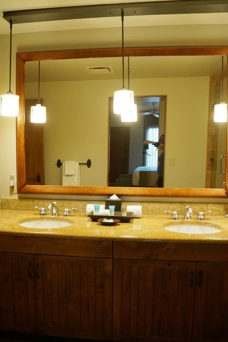 Dual vanities mean you don't have to share a sink.