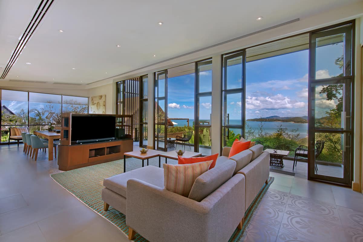 Living room of Two Bedroom Premier Suite at Hyatt Regency Phuket Resort