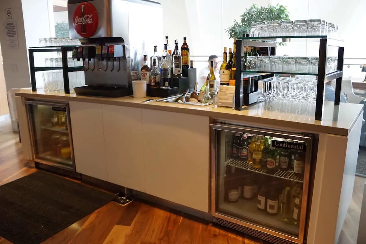 self-serve drink station Star Alliance Business Class Lounge LAX