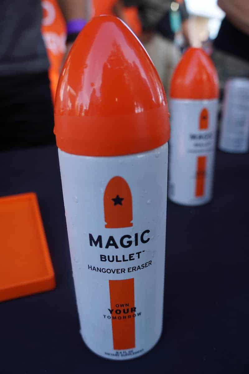 All hail the Magic Bullet. And I'm not talking about the blender or sex toy. The Magic Bullet drink when taken before drinking, helps prevent a hangover. Made from all natural ingredients, it's gluten-free, and only 40 calories. | San Diego Bay Wine and Food Festival | SommCon | Vault | wine | TravelingWellForLess.com