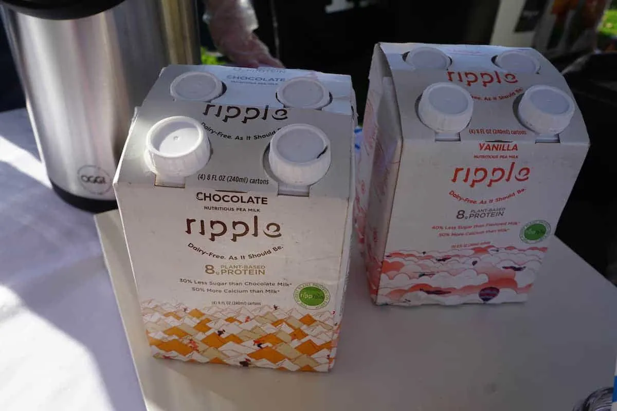 I've been drinking Ripple since I discovered it at Target last year. So I was so excited to see them at the Grand Tasting. Ripple is a gluten-free and vegan drink made from pea protein. They now have to-go cartons. Great for school lunches, snacks, and travel. | San Diego Bay Wine and Food Festival | SommCon | Vault | wine | TravelingWellForLess.com