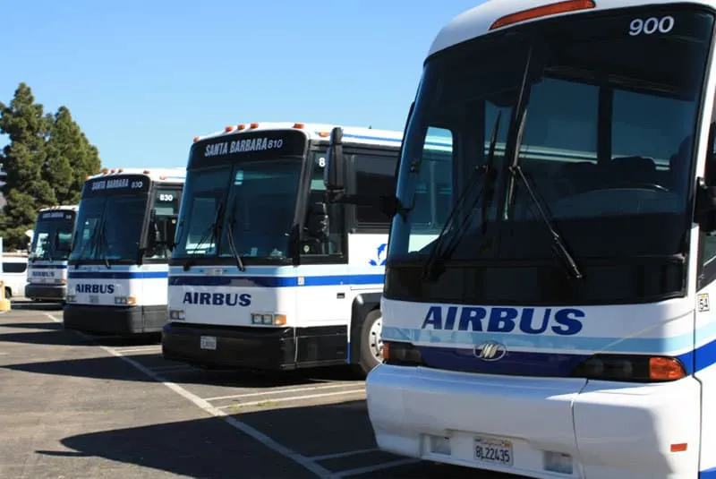 The Santa Barbara Airbus provides transportation between Los Angeles International Airport and Santa Barbara. | Santa Barbara on a budget | Where to stay in Santa Barbara | Santa Barbara beachfront hotel | California | American Riveria | http://www.TravelingWellForLess.com