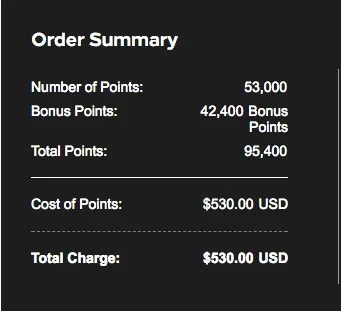 Buying 95,000 points cost$530. You'd save $3,146.35 buying points and using those for your New Year's Eve hotel room instead of paying cash. www.travelingwellforless.com