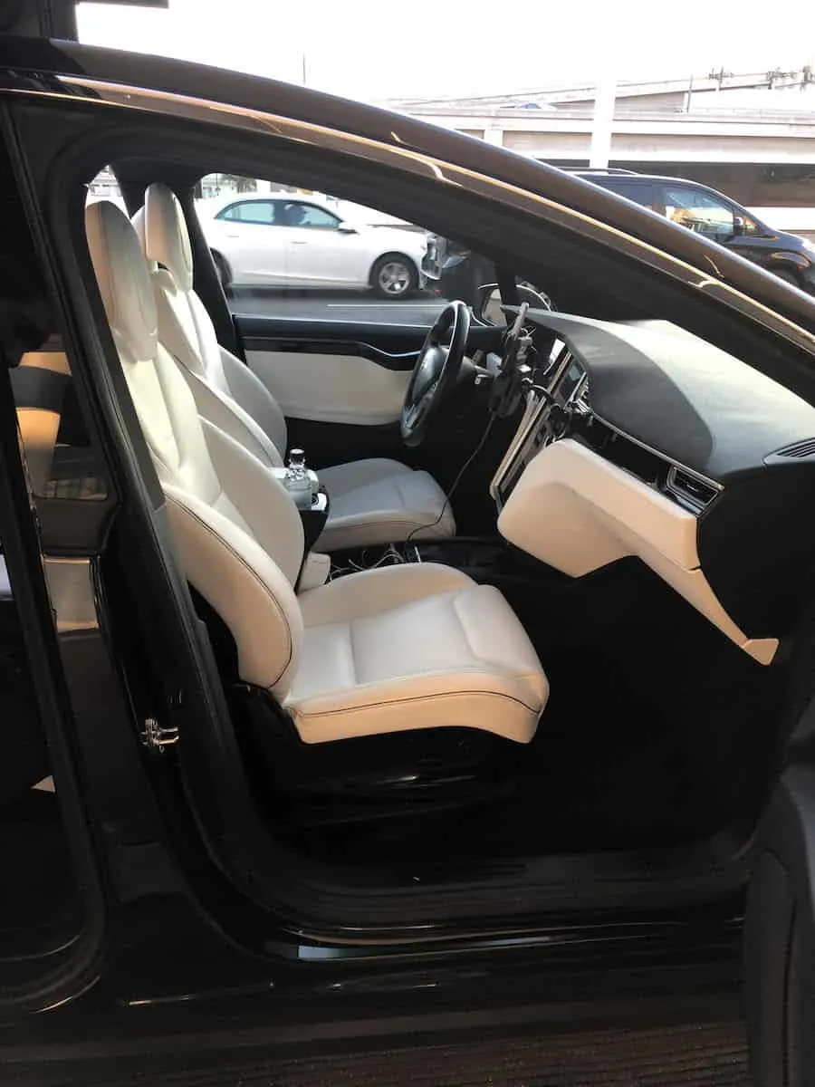 When I rode with Tesloop from San Diego to LAX on January 5, 2018, I could pick my seat. I choose the front seat. But now seats are first come, first serve. | Review: Tesloop San Diego to LAX | how to get to LAX from San Diego | https://www.travelingwellforless.com #Tesloop #lax #sandiego #rideshare