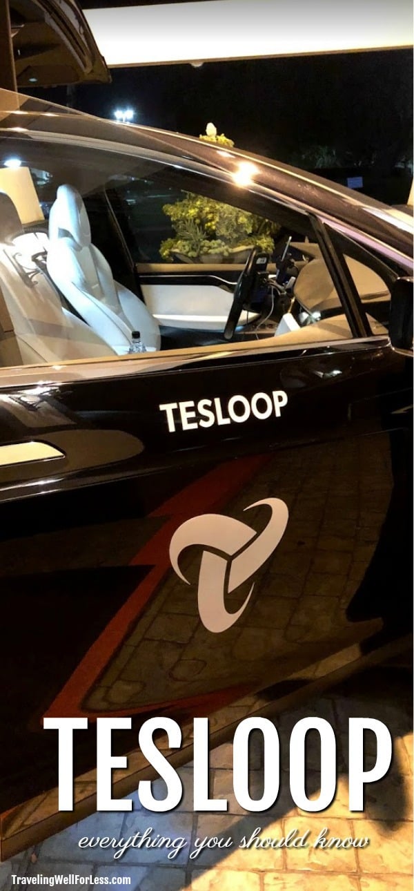 Tesloop is a ridesharing service like Uber and Lyft. But it's exclusively operated using Tesla vehicles. You pay a flat rate fee and can schedule up to 90 days in advance. Keep reading to learn more about Tesloop and the areas they service. | ridesharing | how to get to LAX from San Diego | https://www.travelingwellforless.com