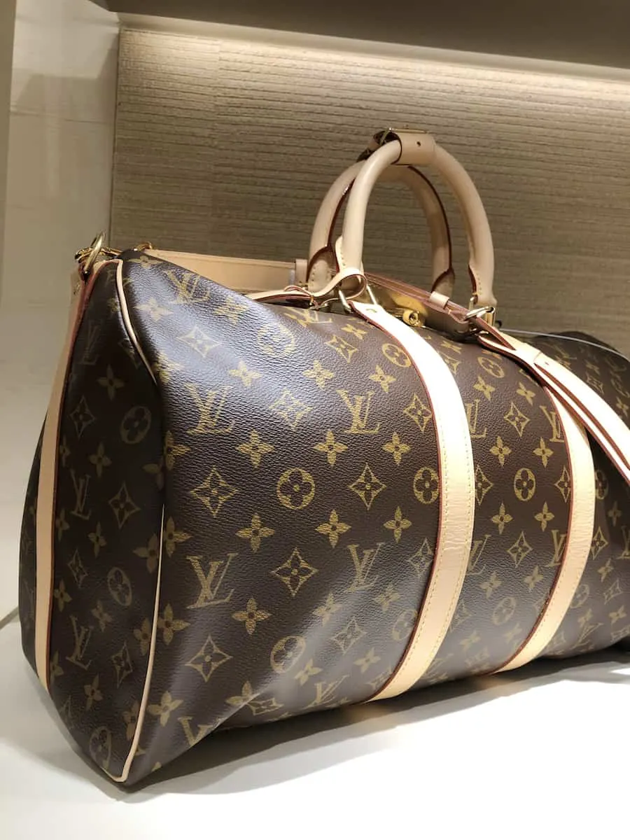 Louis Vuitton Keepall Bandouliere at South Coast Plaza, one of the best things to do in Costa Mesa