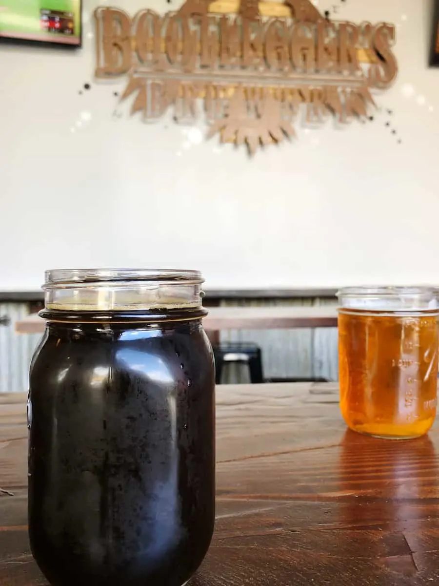 pint of beer, Mint Chocolate Porter at Bootleggers Brewery, one of the best things to do in Costa Mesa