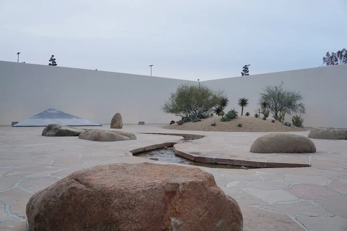 panoramic view of Noguchi Garden, one of the best things to do in Costa Mesa