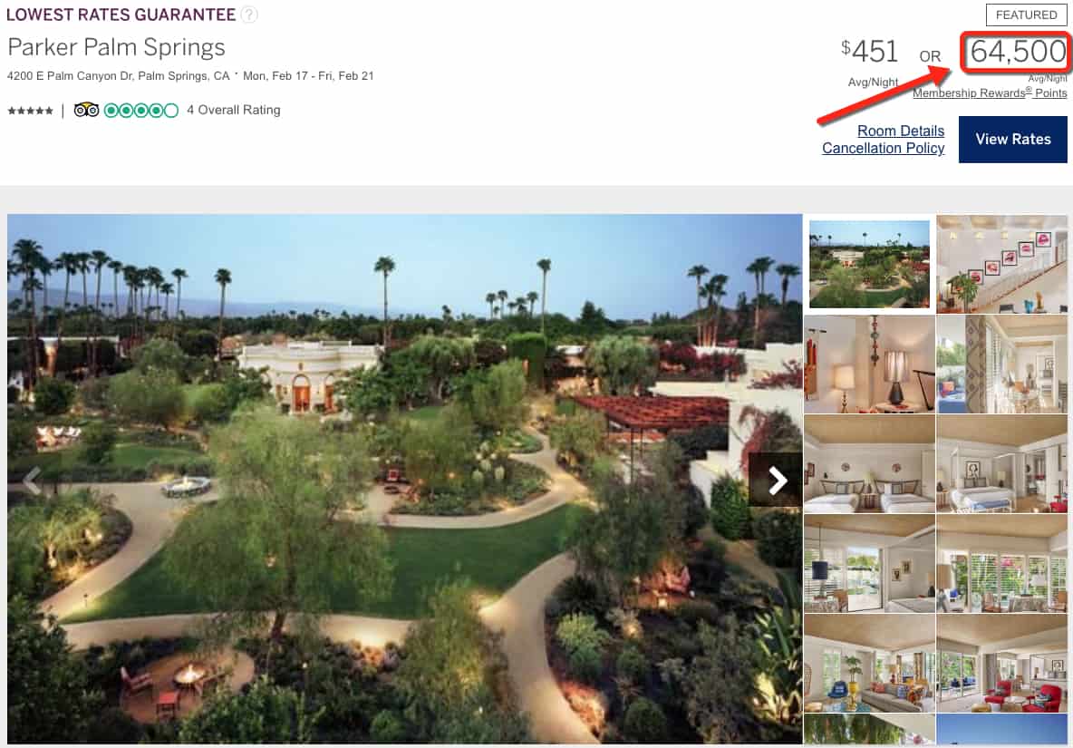 Parker Palm Springs Amex Fine Hotels & Resorts