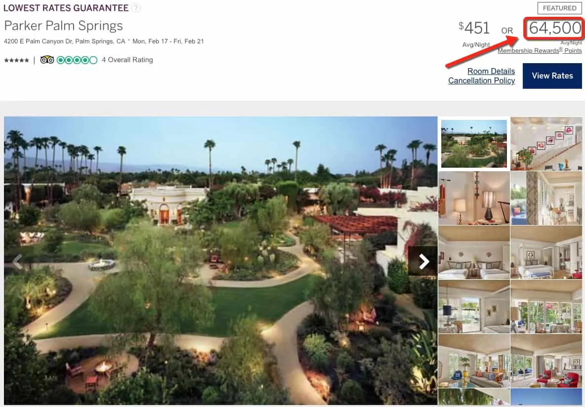 Parker Palm Springs Amex Fine Hotels & Resorts