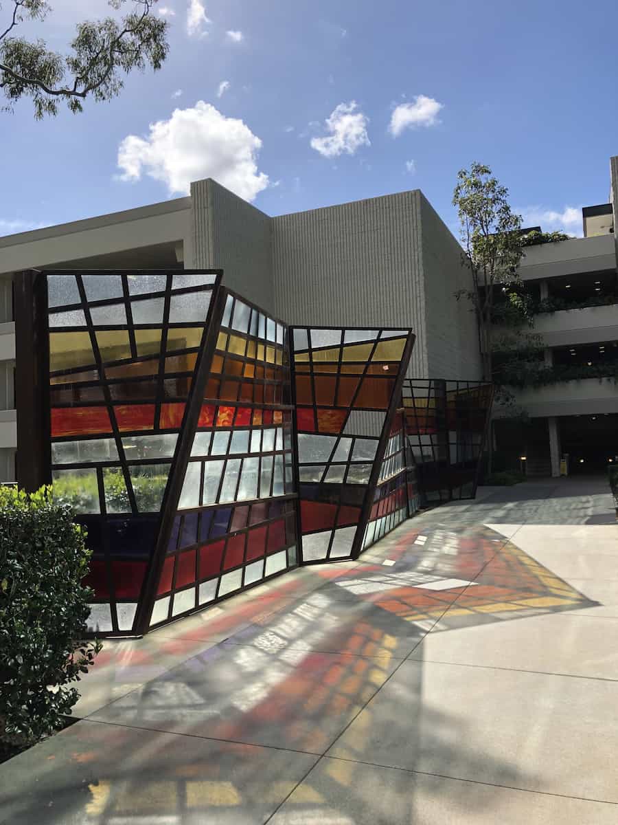 Sun Ribbon reflecting on the sidewalk, one of the best things to do in Costa Mesa