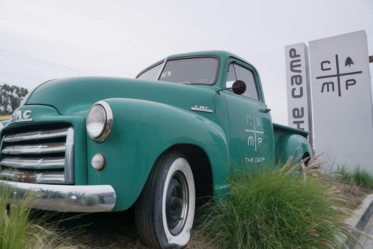 vintage GMC truck, The Camp, best things to do in Costa Mesa