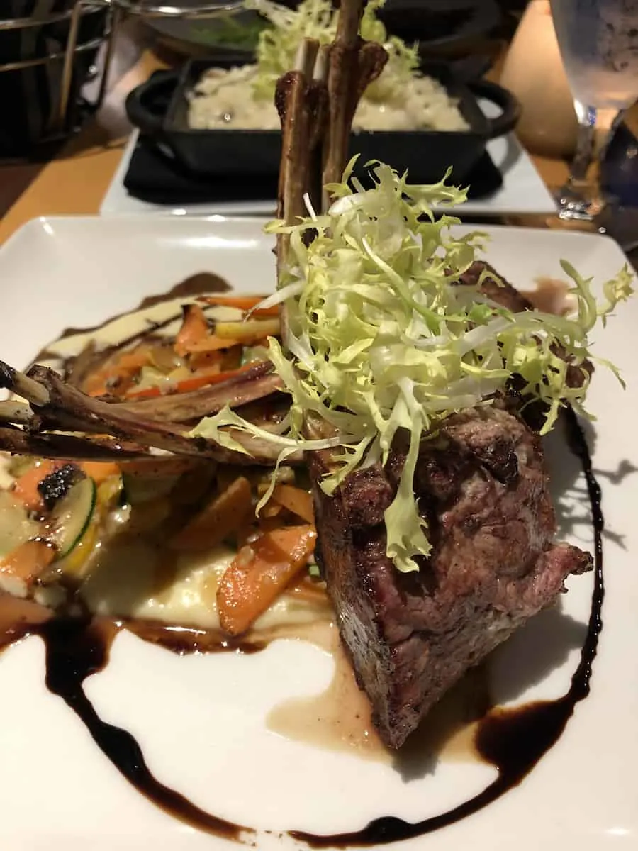 rack of lamb at Silver Trumpet, one of the best things to do in Costa Mesa