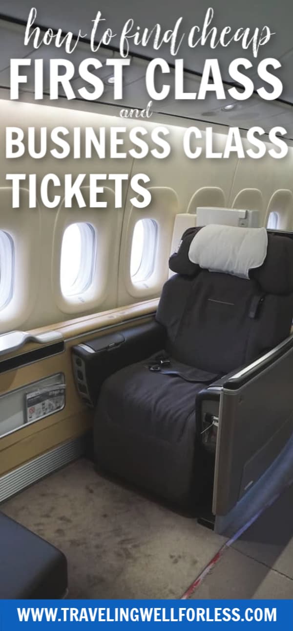 Who doesn't dream of being able to stretch out on a flight? Having a bed in the sky? Or taking a shower inflight? First Class and Business Class airline tickets can be expensive. With these tricks you can book and find cheap First Class and Business Class tickets. #travel #traveltips #travelhacks #travelwell4less