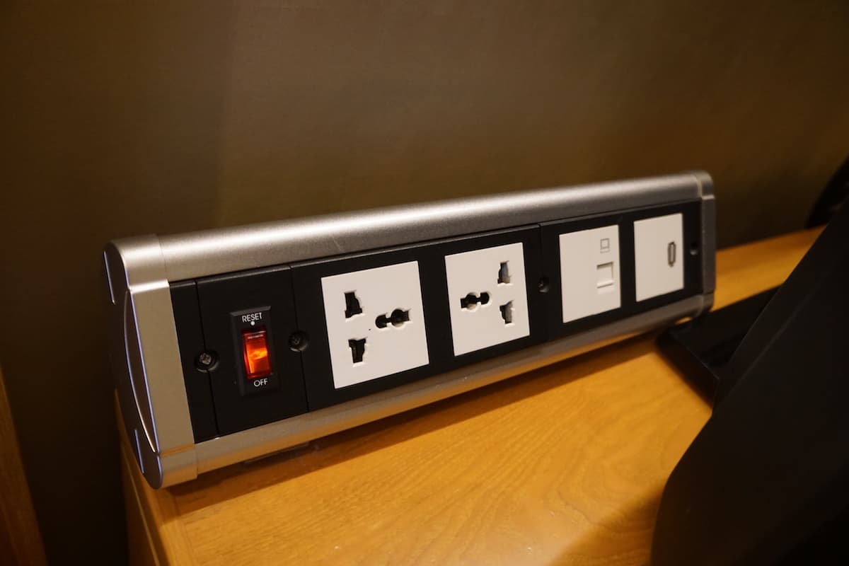 surge protector in hotel room