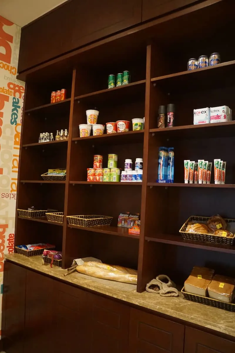 snacks for sale at hotel