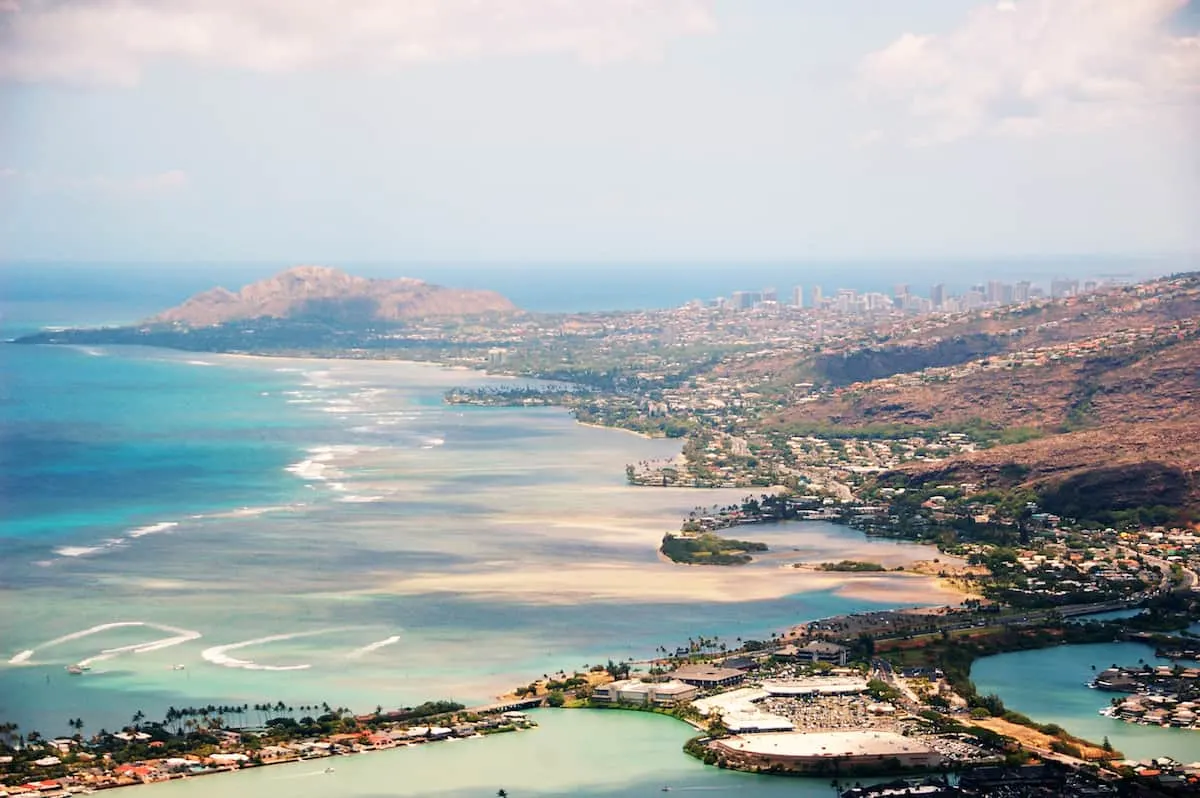 view of Oahu from DIamond Head