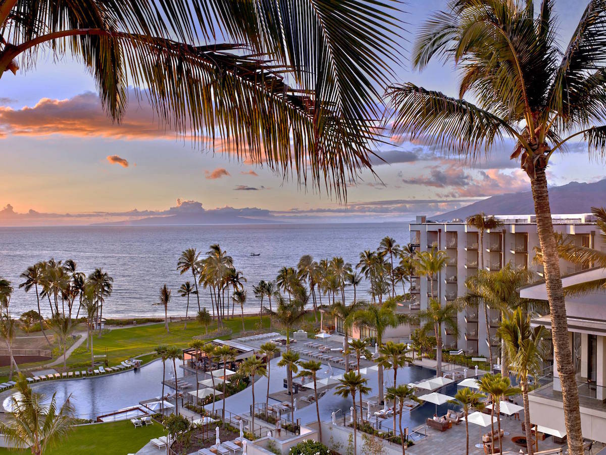 view of Andaz Maui at Wailea Resort overlooking the pool and beach