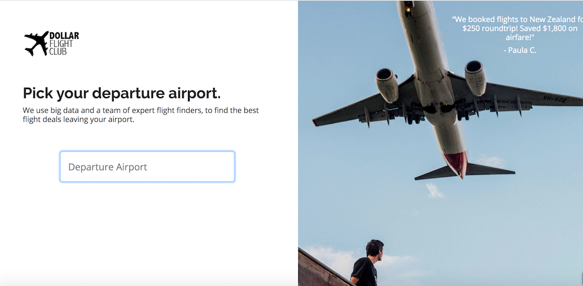 Pick your departure airport to get flight deals from Dollar Flight Club