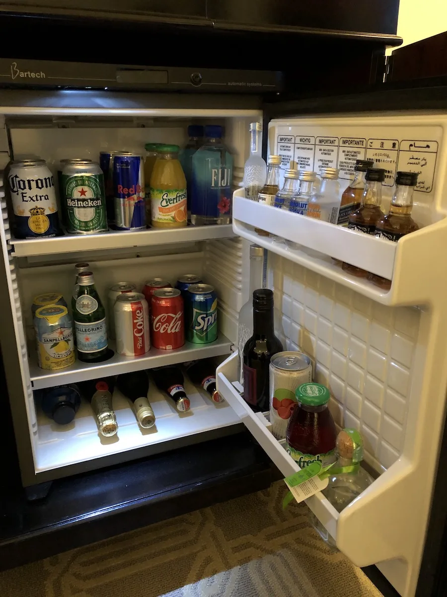 minifridge in suite at The Palazzo Las Vegas