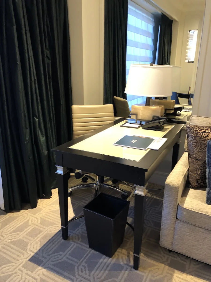 work desk in suite at The Palazzo Las Vegas