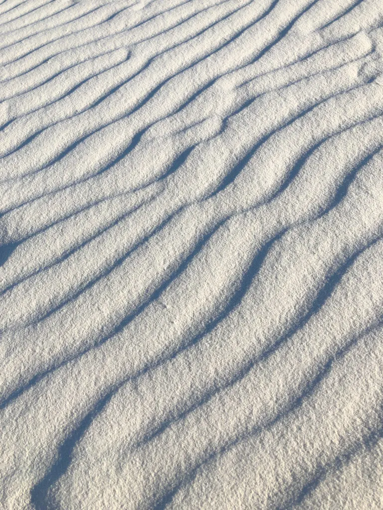 gypsum sands at White Sands National Park