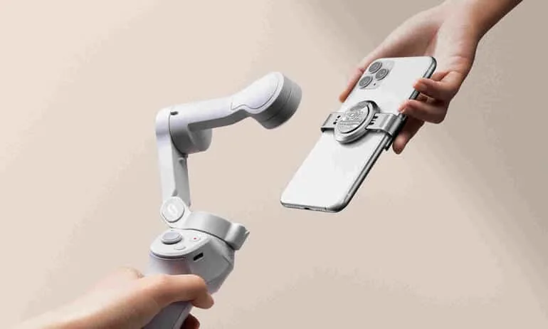 DJI OM 4 is a foldable, compact gimble for smartphones