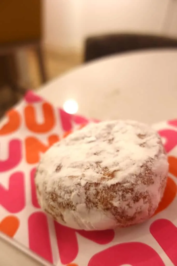 powdered sugar donut