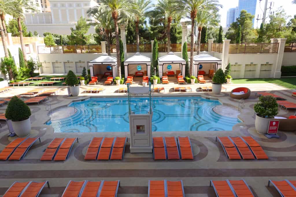 resort pool in Las Vegas at Caesars Palace Las Vegas