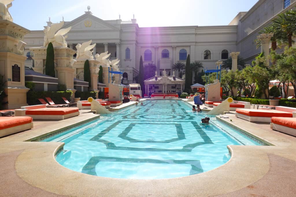 adult only luxury pool Las Vegas at Caesars Palace Las Vegas