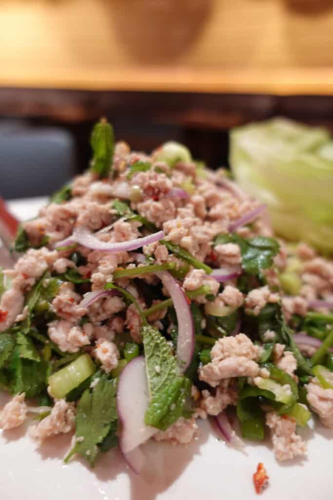 Larb Gai Thai salad at Night + Market Las Vegas