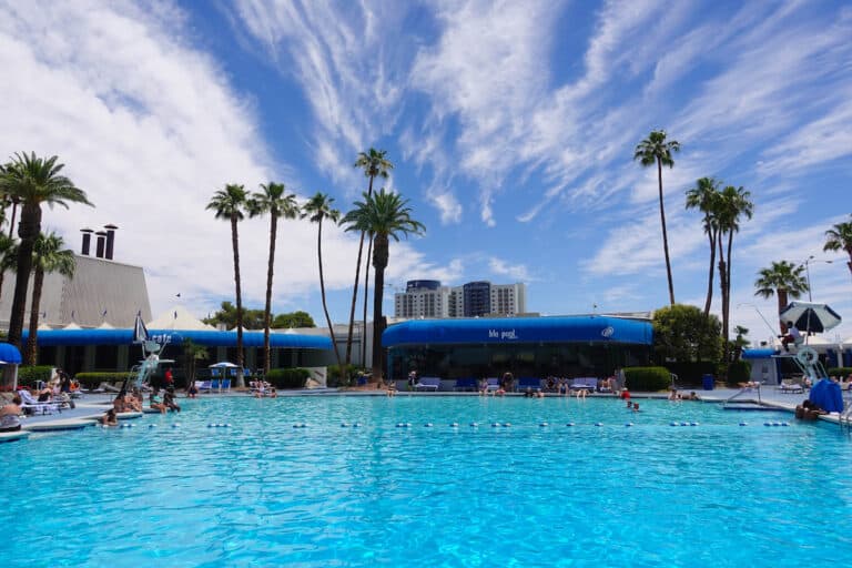 people enjoying pool at las vegas hotel. Blu Pool at Bally's Las Vegas