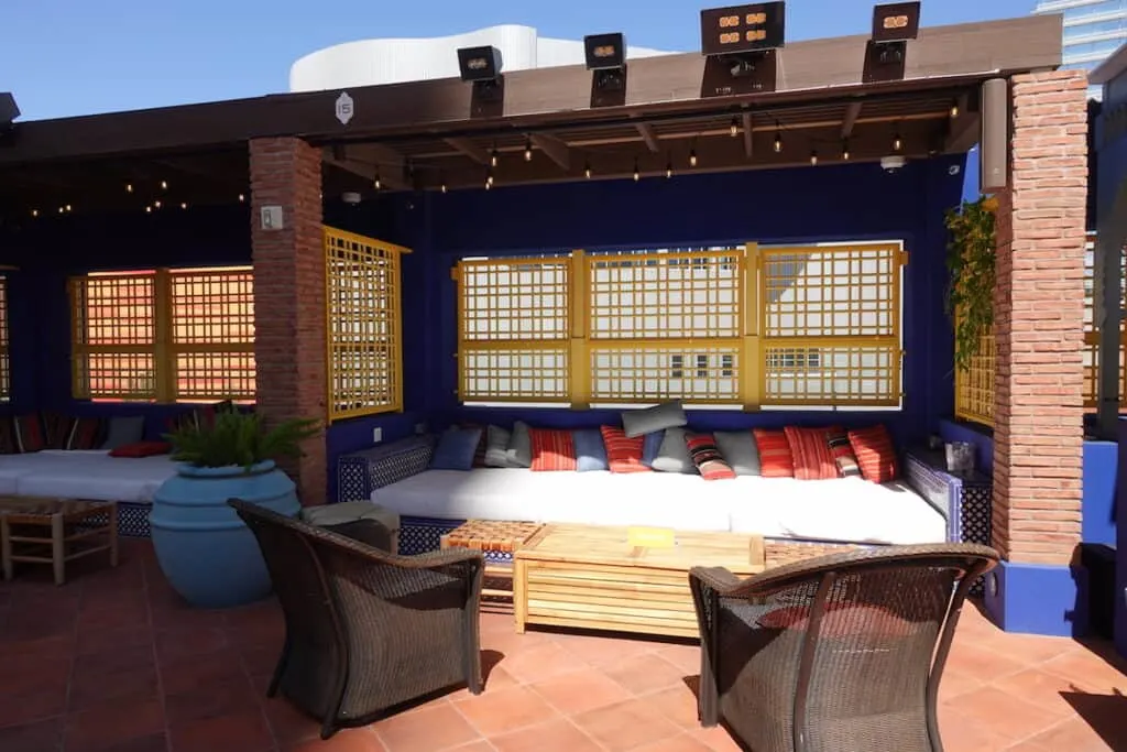 Moroccan themed pool cabana at Nomad Las Vegas pool