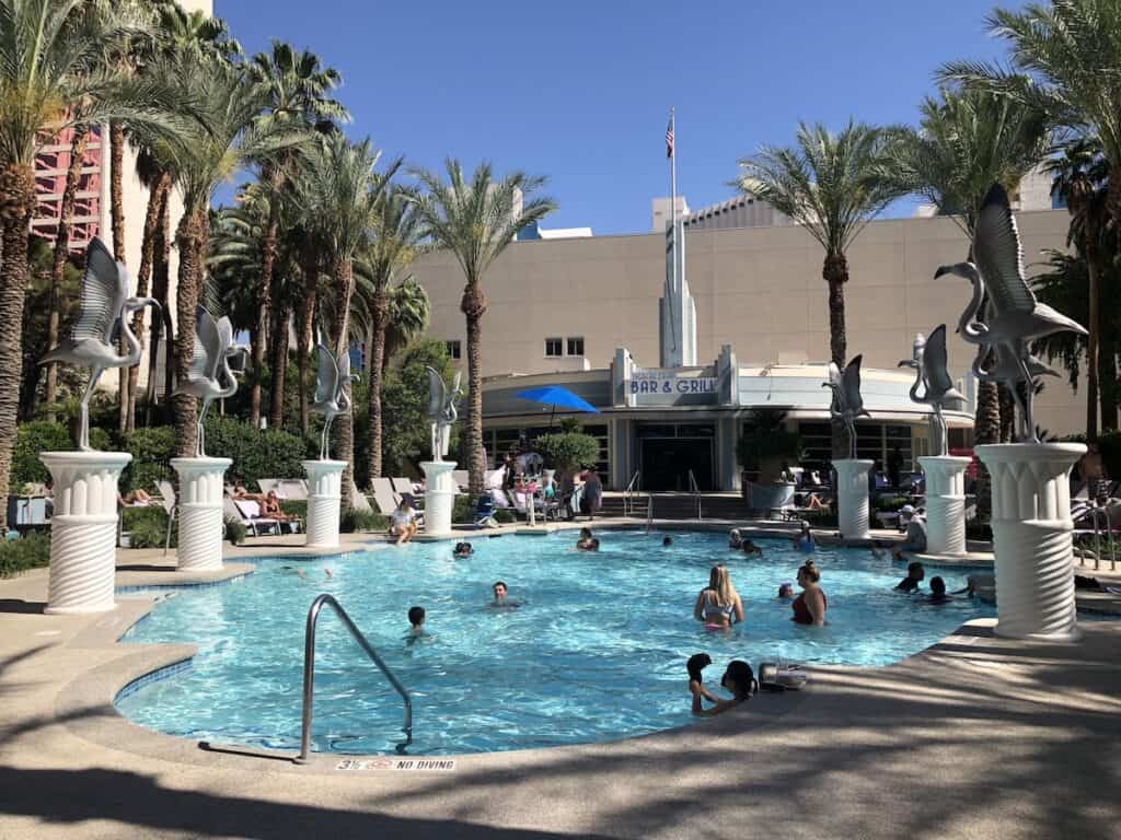 Crescendo pool at the flamingo las vegas  North america travel map, Flamingo  las vegas, Flamingo hotel