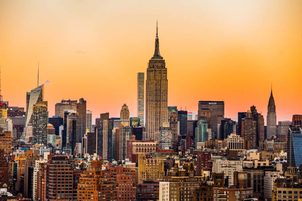 landscape photo of New York Empire State building