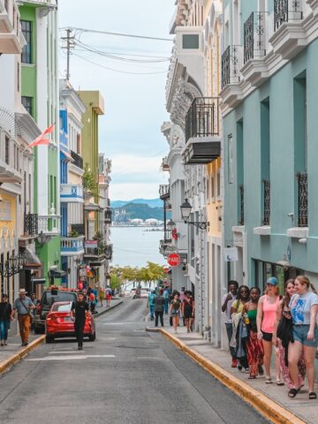 people walking on street during daytime in Old San Juan Puerto Rico