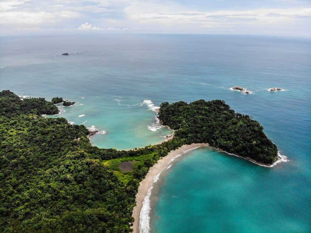 green trees beside blue sea, Playa Escondilla and Playa Manuel Antonio Costa Rica