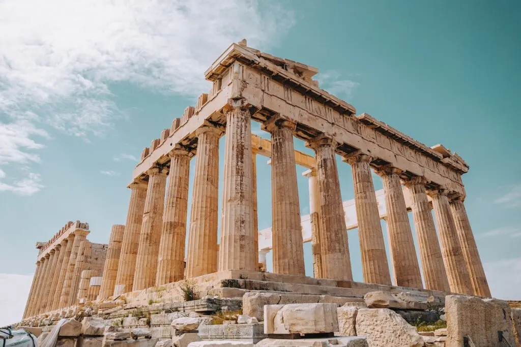 view of brown ruin during daytime, parthenon athens greece