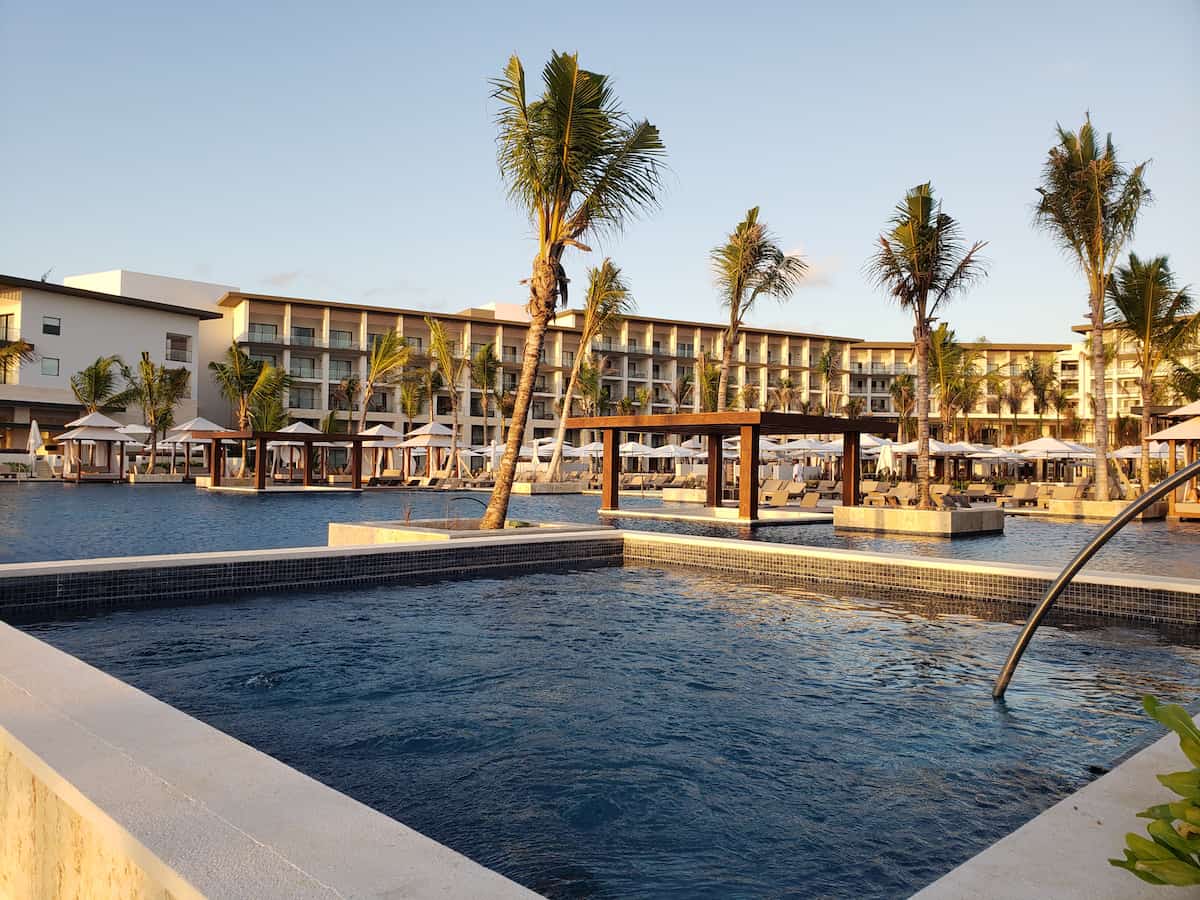 view of infinity pool and building 6 at Hyatt Zilara Cap Cana