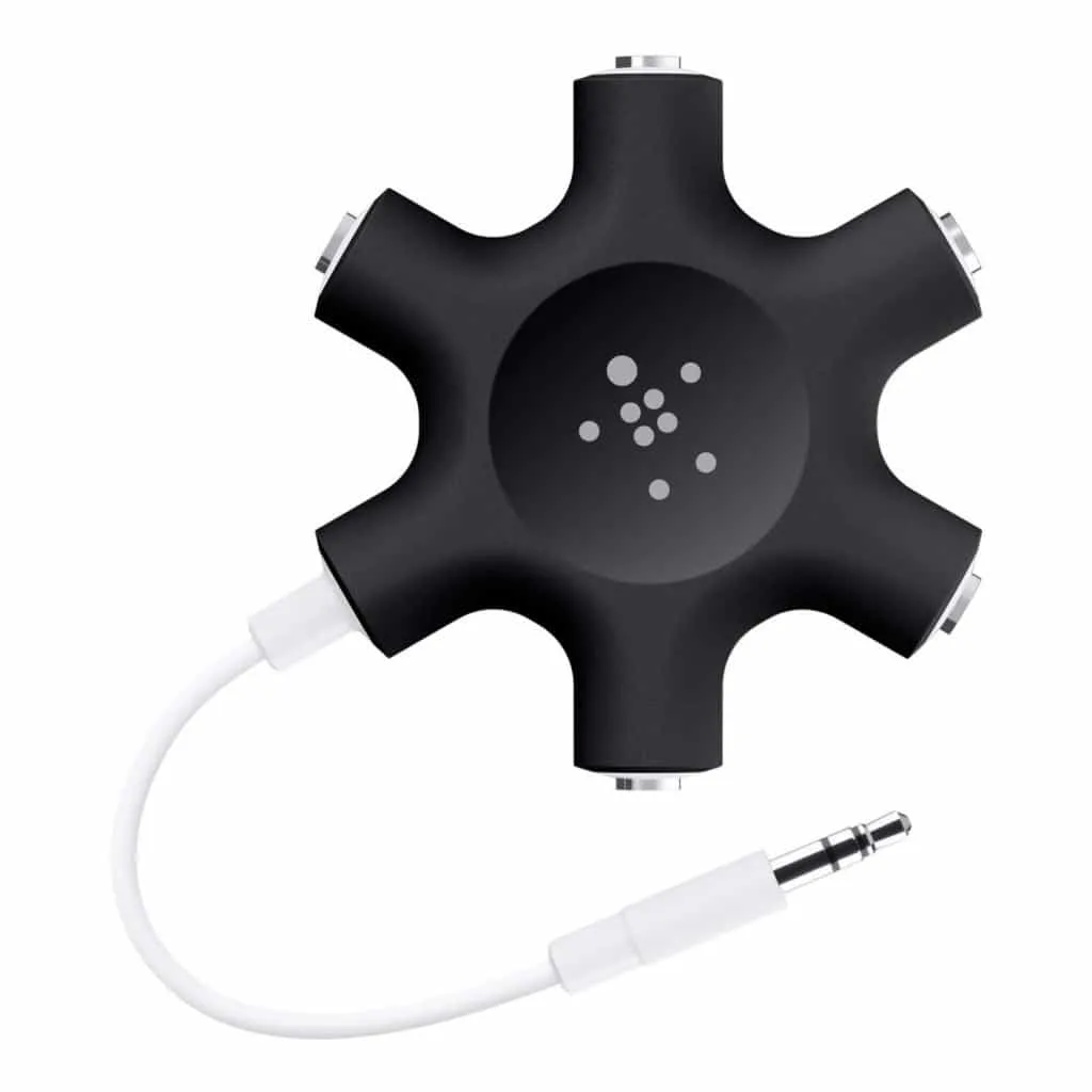 multi headphone splitter, electronics, travel gifts, 25 travel gifts for $25 or less, Traveling Well For Less