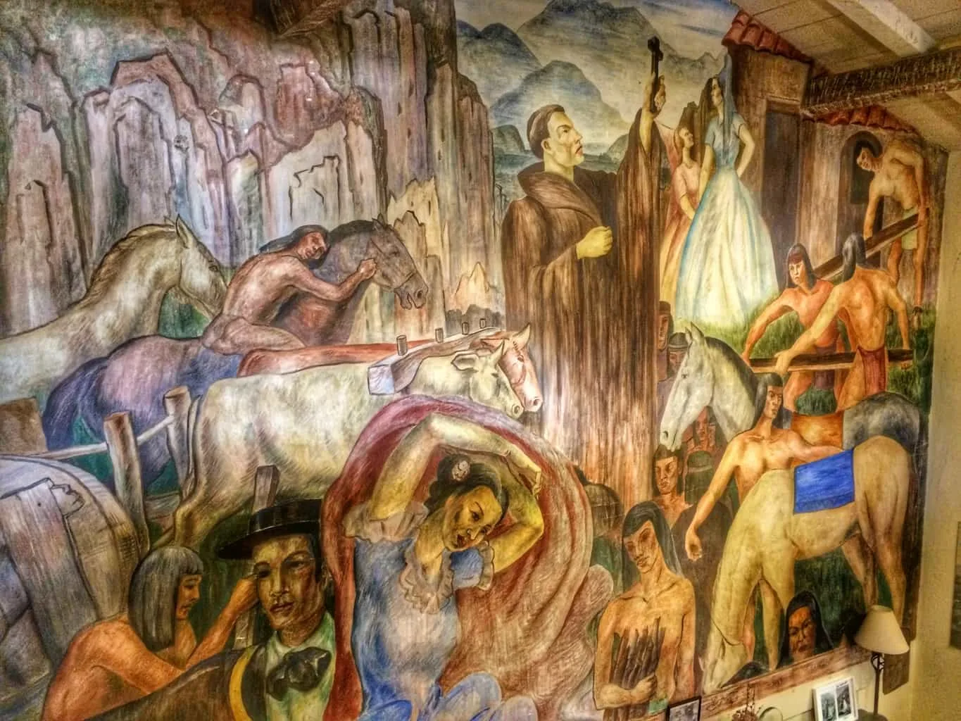 Milford Zornes, fresco, Ramona Bowl, art, San Jacinto Valley, Traveling Well For Less